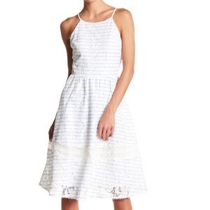 JOA Los Angeles | NWOT White and Blue Striped Dress Size Medium